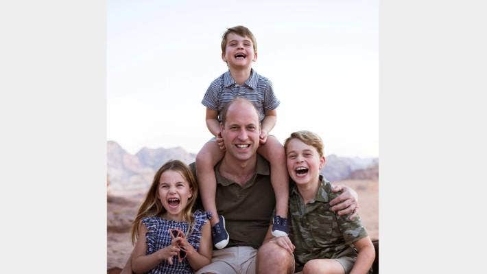 On the occasion of Father’s Day, the Royal Family shared a brand-new photo of Prince William with his children.