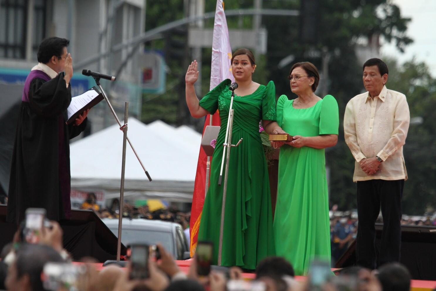 Vice President Sara Duterte was sworn in today in Manila, Philippines.