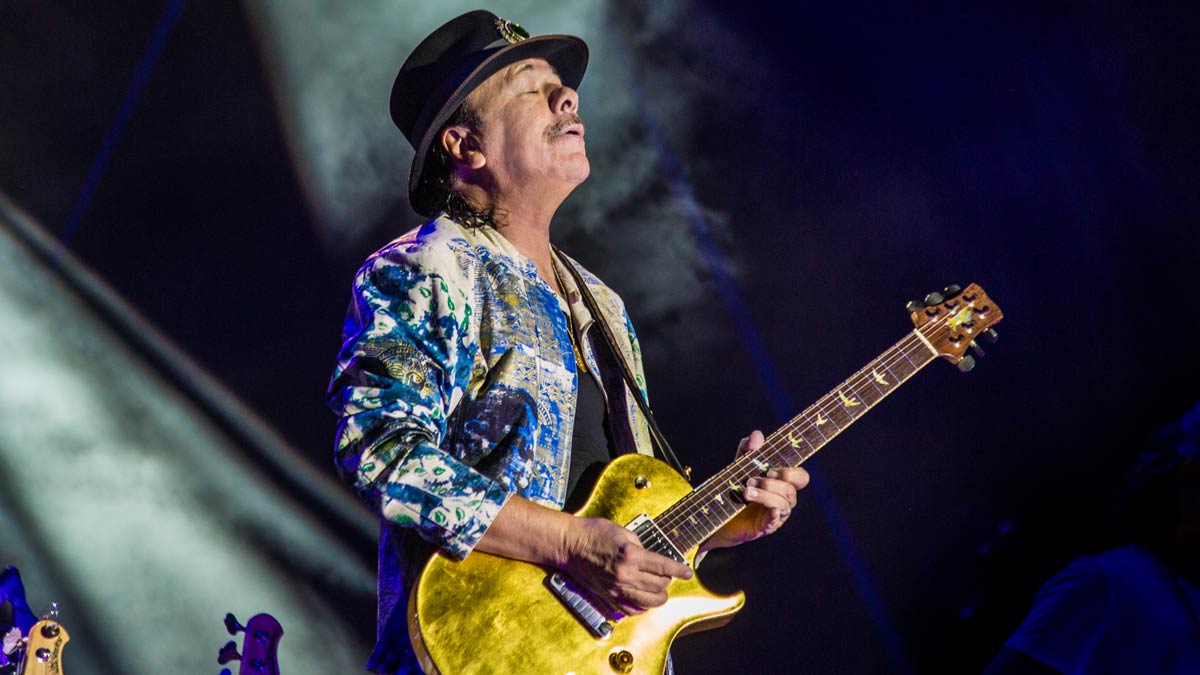 Carlos Santana makes a full recovery following a staged collapse in Detroit.