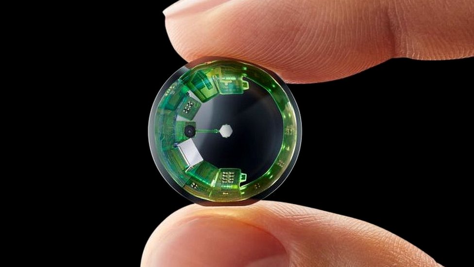 A wearer’s eyeball is displayed on a smart contact lens display for the first time.