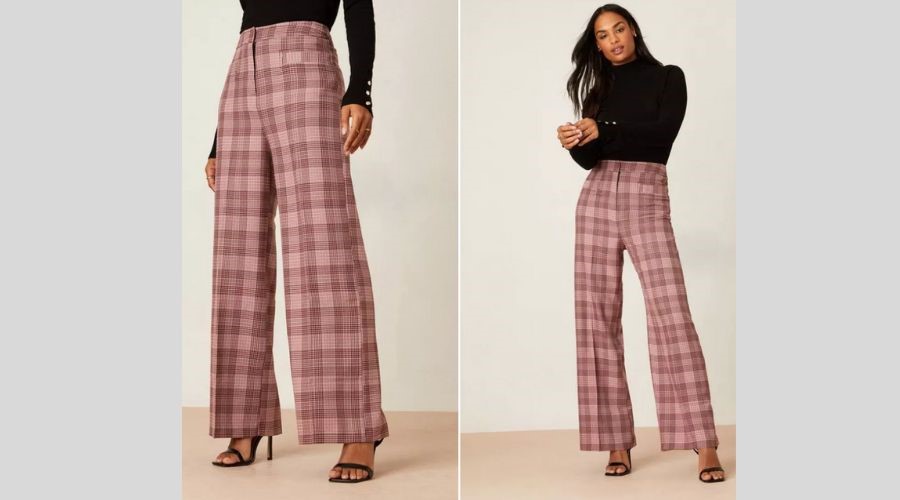 These Check Welt Pocket Wide Leg Trouser boast of a colourful wide checked design