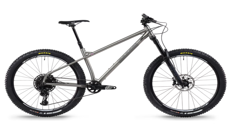  Ribble HT Ti mountain bike, which comes in a stunning titanium coating, is both fast and tough enough to tear up any path.