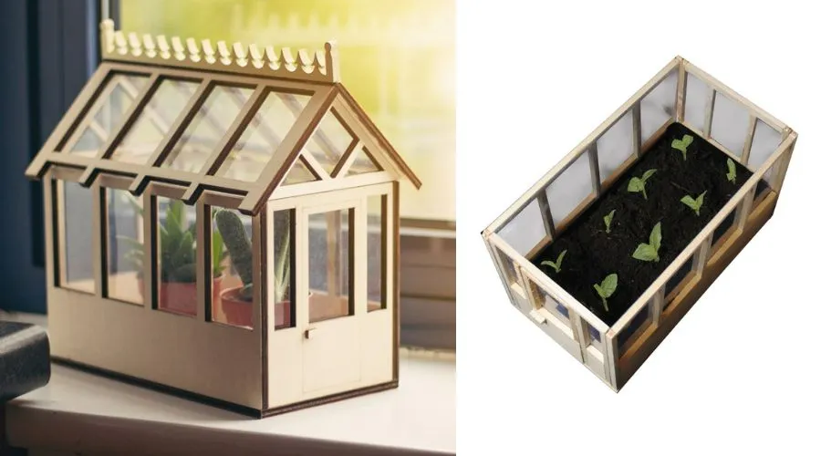 Miniature Indoor Greenhouse for Herbs and Flowers | feedhour