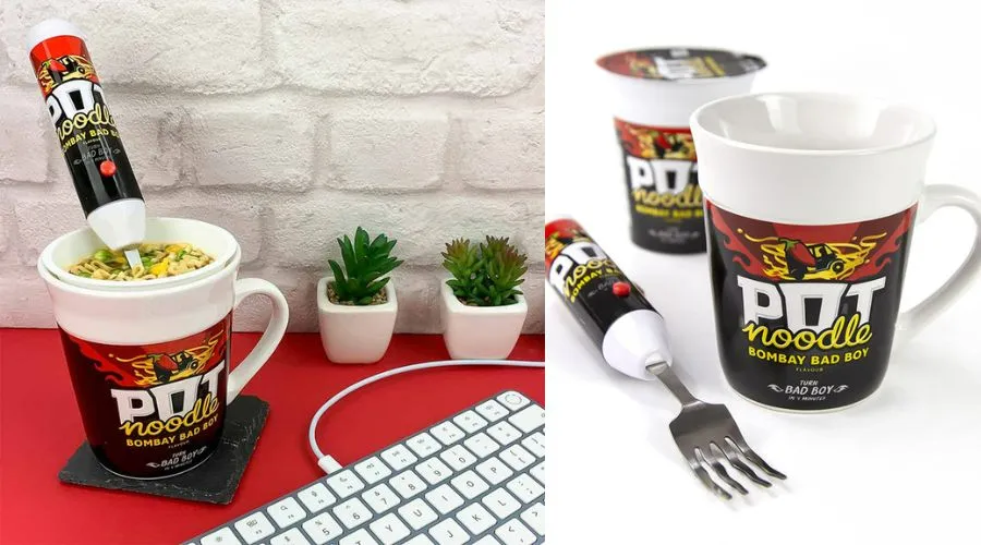 Pot Noodle Mug and Spinning Fork Set | feedhour