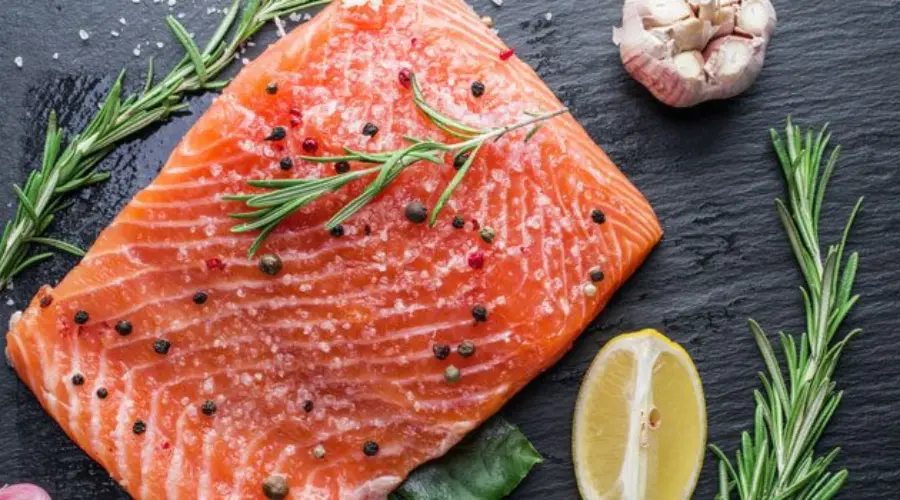 proteins, nutrients and carbohydrates offered by salmon