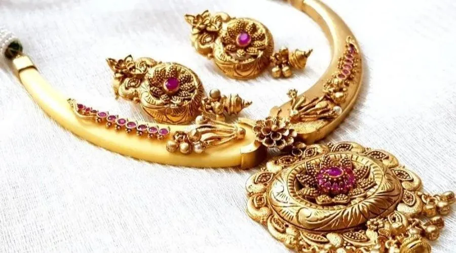 Gold Plated Synthetic Stones jewelry sets