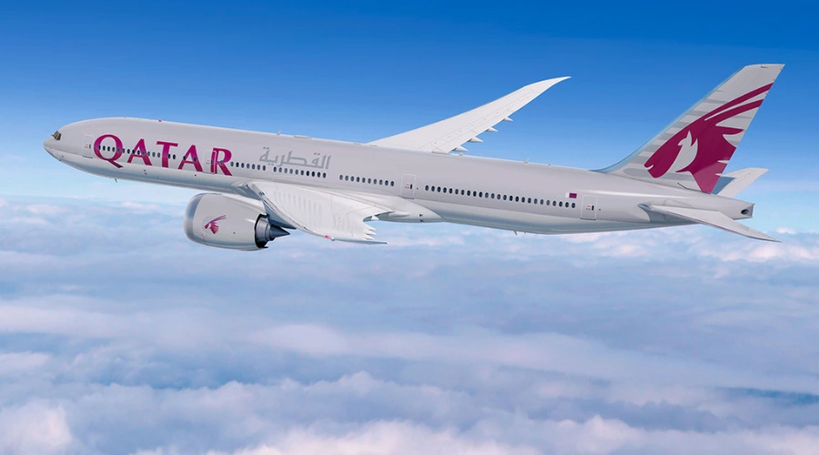 By Flying in qatar airways