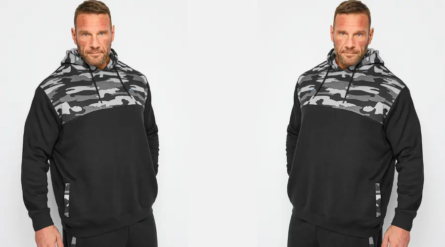 This camo hoodie by BlackRhino has two-sided pockets