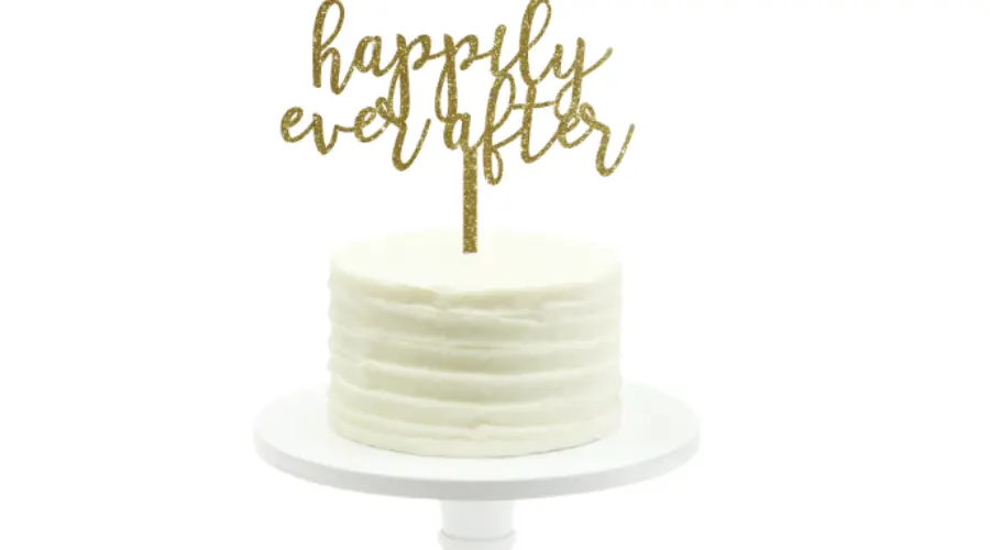 Our beautiful glitter acrylic cake toppers are ideal for your wedding
