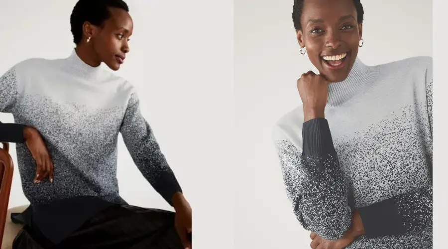 This ombre jumper is crafted from soft-touch yarn