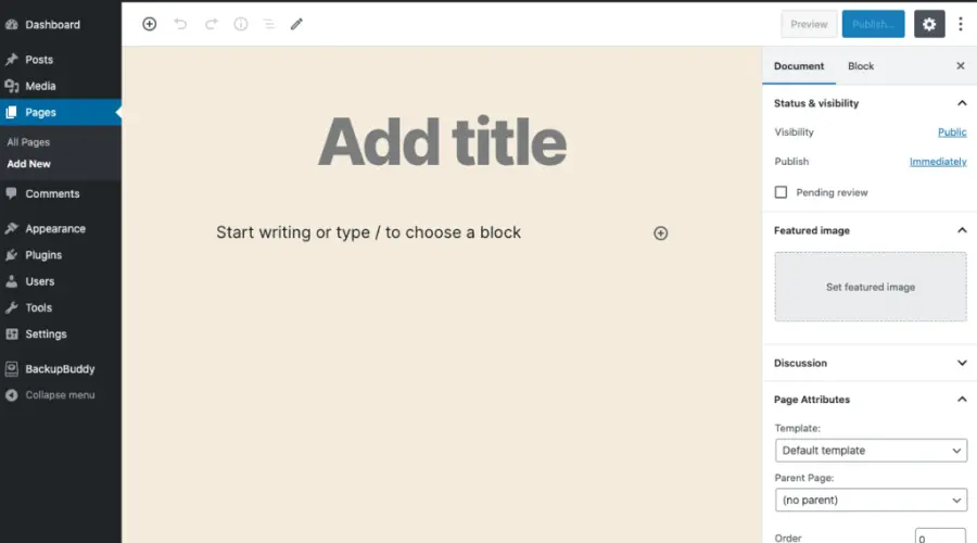 Before you click “Create,” give each page you add a title.