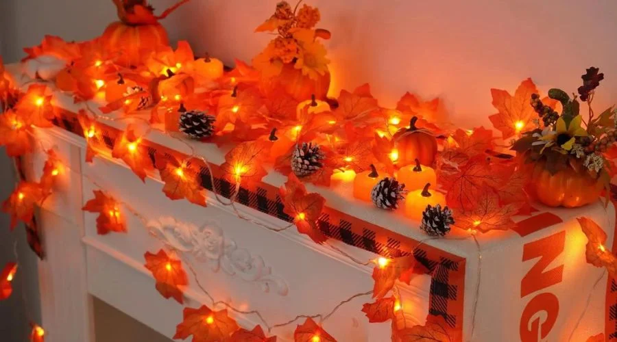 Cool-made Thanksgiving Decorations Lighted Fall Garland