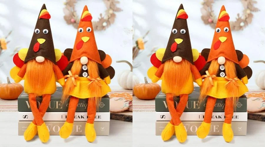 Fall Thanksgiving Decorations, Handmade Swedish Gnomes