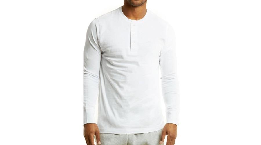 Knocker Men's Long Sleeve 3-Button Classic Athletic Henley Tee Shirts Top