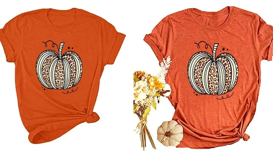 Odeerbi Clearance Thanksgiving Shirts for Women Fall Pumpkin Shirt