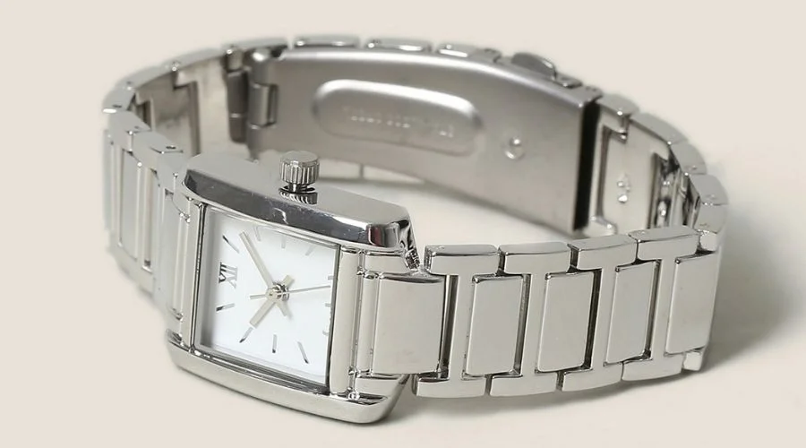 Square Face Silver Watch