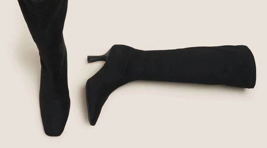 Stiletto Heel Square Toe Knee High Boots