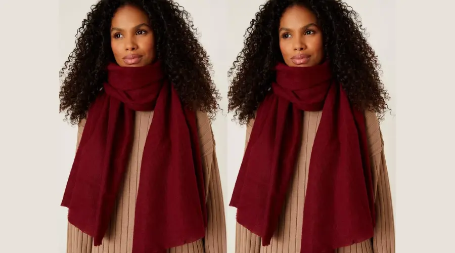 This textured scarf can go with any outfit and make a style statement.