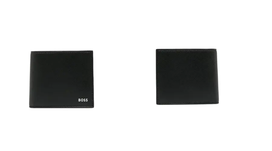 BOSS logo-print Zair-stripe wallet