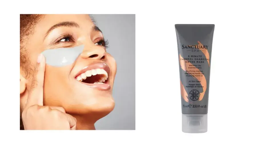 Sanctuary Spa: 5-Minute Thermal Charcoal Detox Mask, 75 MI