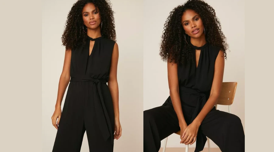 Black Twist Neck Jumpsuit