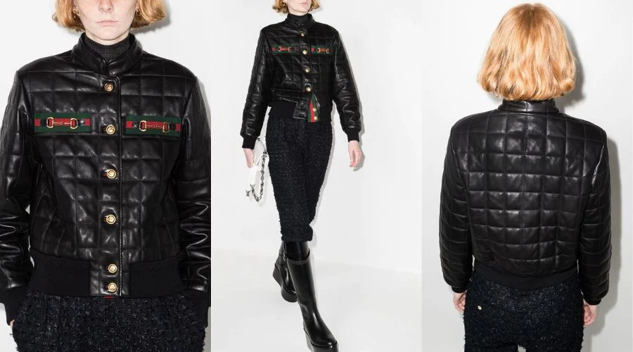 Gucci Horsebit quilted leather jacket