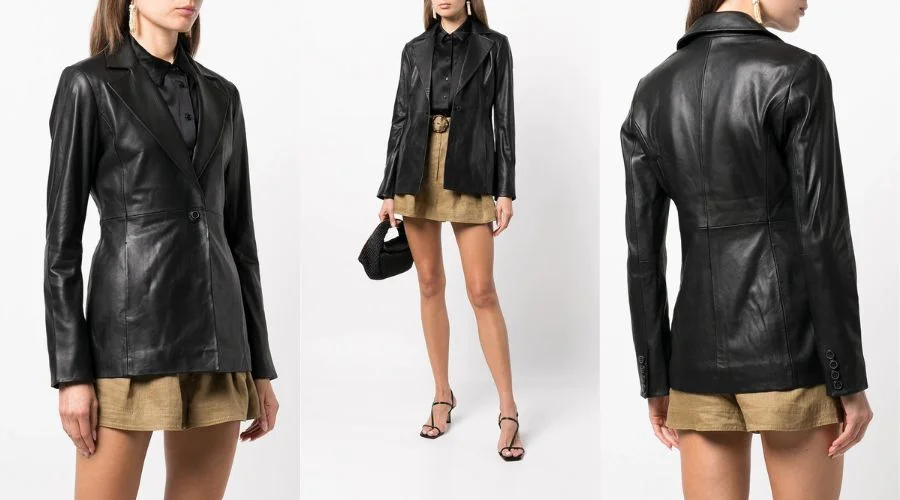 Reformation Veda Bowery leather jacket