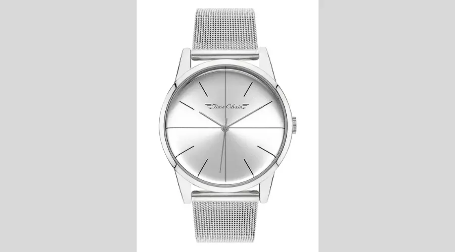 Time Chain Dalston Mesh Silver Watch