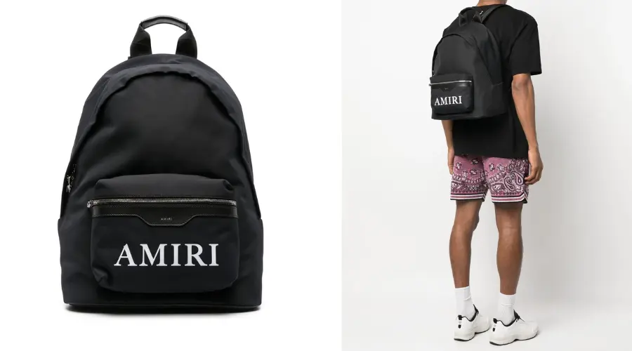 Amiri logo-print zip-up backpack