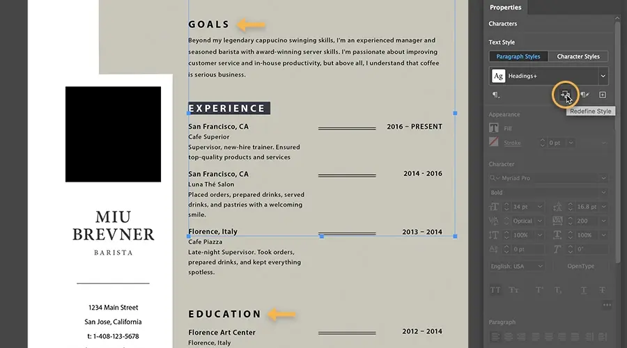 Adobe InDesign for Stellar Resume