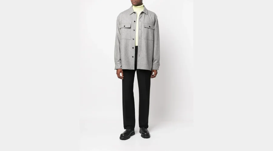 Jil Sander long-sleeve wool shirt jacket