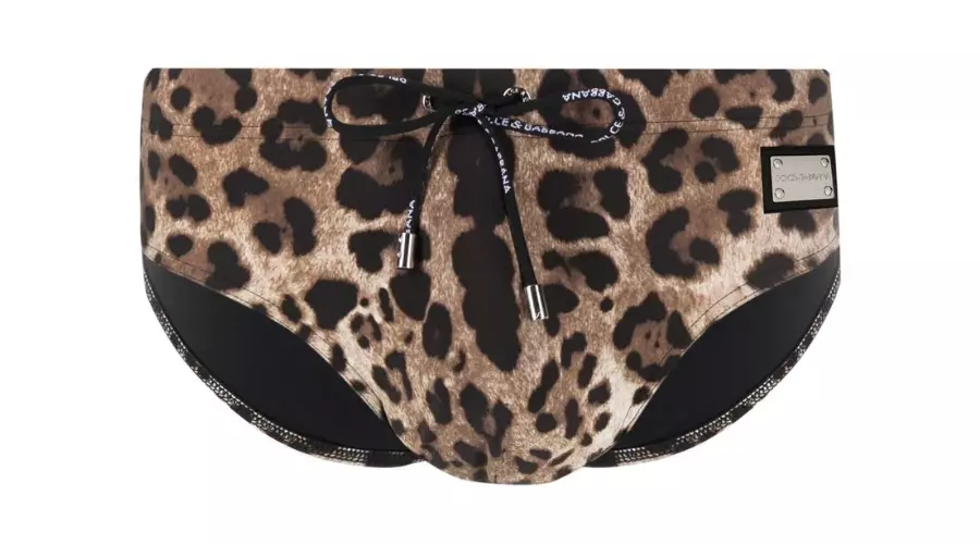 Leopard-print swim trunks By Dolce & Gabbana