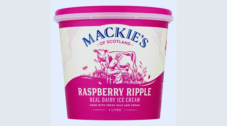 Mackie's of Scotland Raspberry Ripple Real Dairy Ice Cream