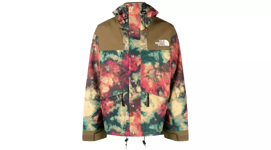 Tie dye-print hooded ski jacket by The North Face