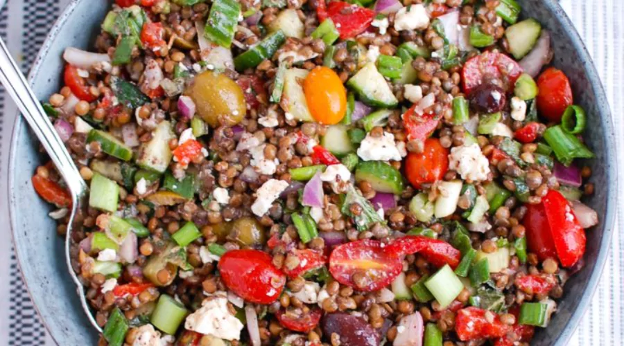 What Are The Ingredients Used For The Lentil Salad Recipe? 