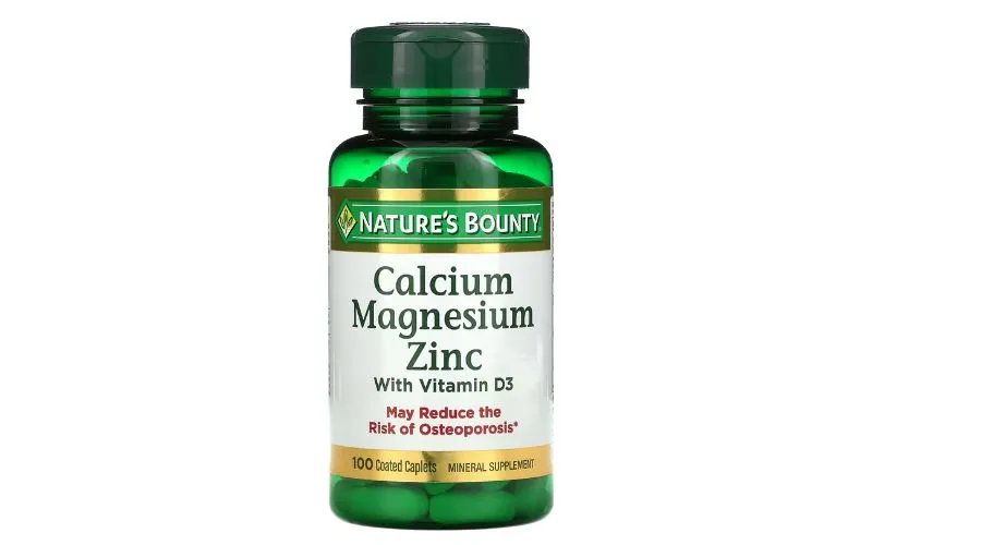 Calcium magnesium zinc with vitamin d3, 100 coated caplets