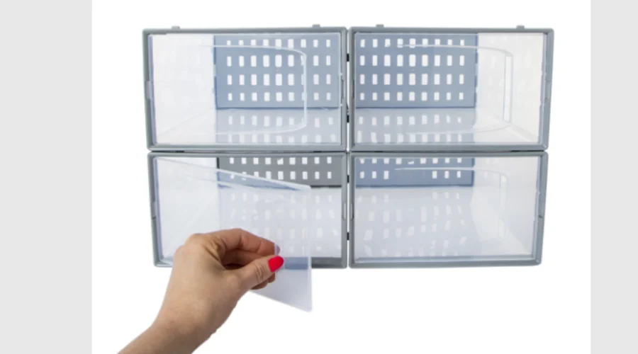 4-count stackable storage boxes set