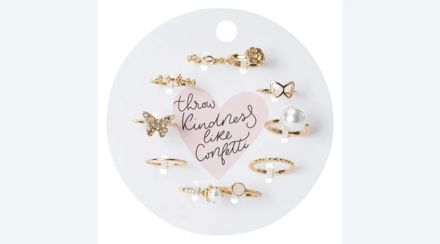 Butterfly ring set 10-pack