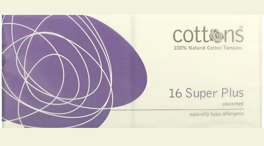 Cottons, 100% Natural Cotton Tampons, Super Plus