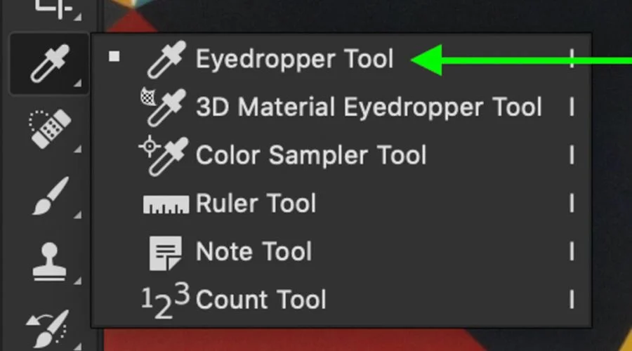 Eyedropper Tool on Photoshop
