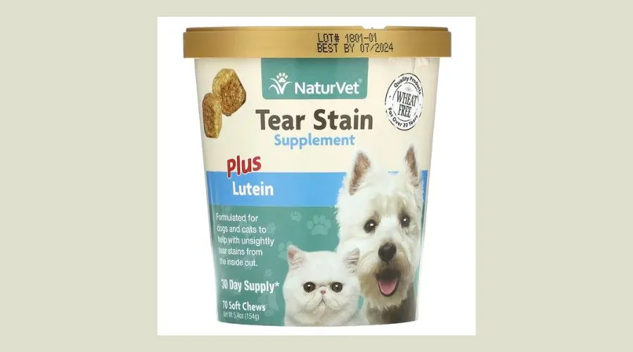 NaturVet, tear stain plus lutein, for dogs & cats