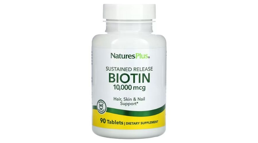 NaturesPlus, Biotin, Sustained Release, 10,000 mcg, 90 Tablets