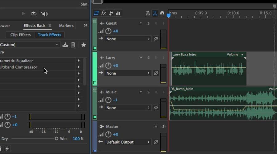 Use multitrack sessions when working 