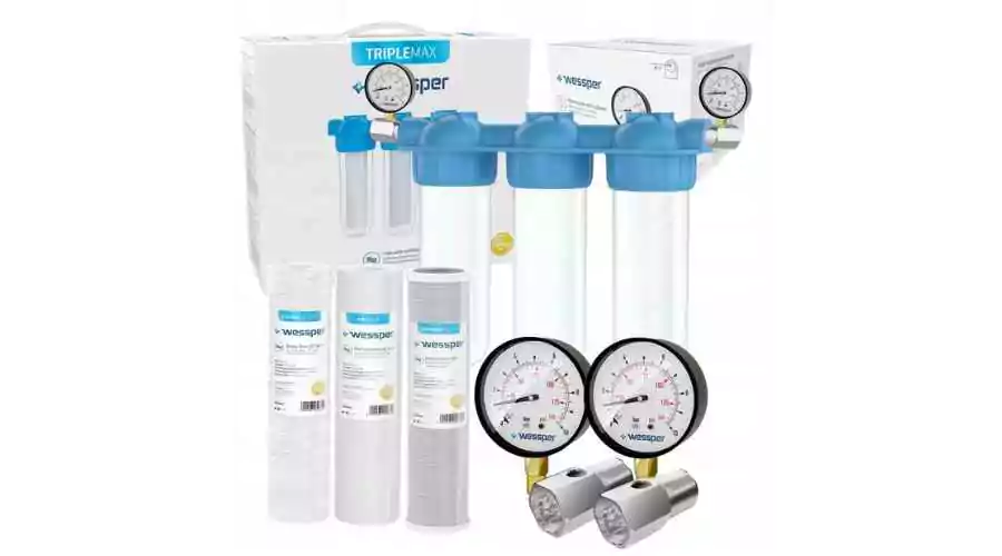 WATER FILTER PRE-FILLED WHOLE HOUSE 3 STAGE SOFTENER