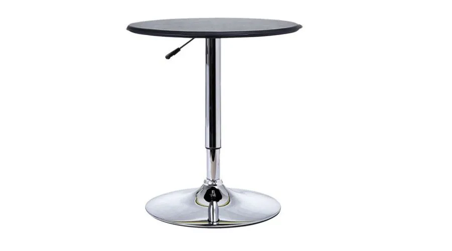 Adjustable Chrome Black Bar Stool