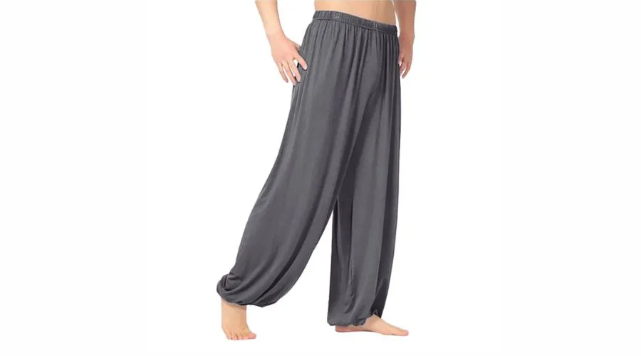 Wide-leg casual Men’s trousers in baggy dance trousers for men with d91121 solid, loose clothing