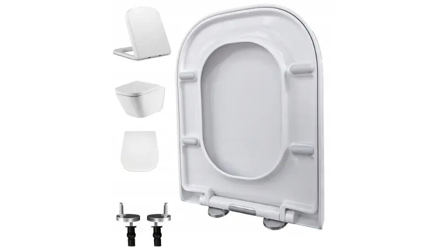 Detachable soft-close toilet seat for Roca Gap