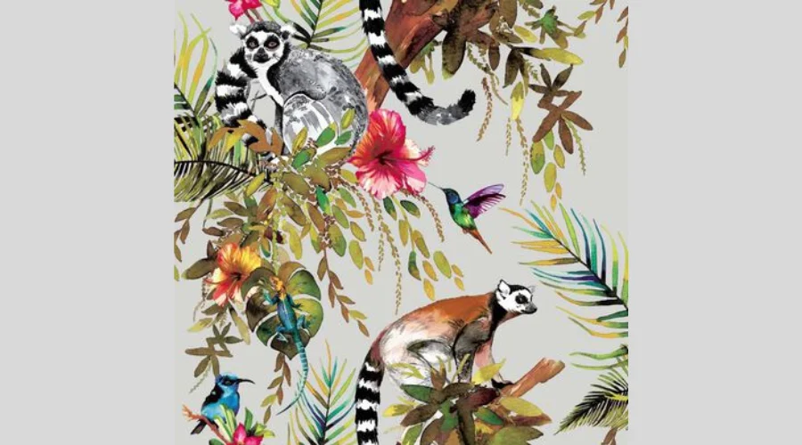 Dutch Wallcoverings Wallpaper Lemur Silver