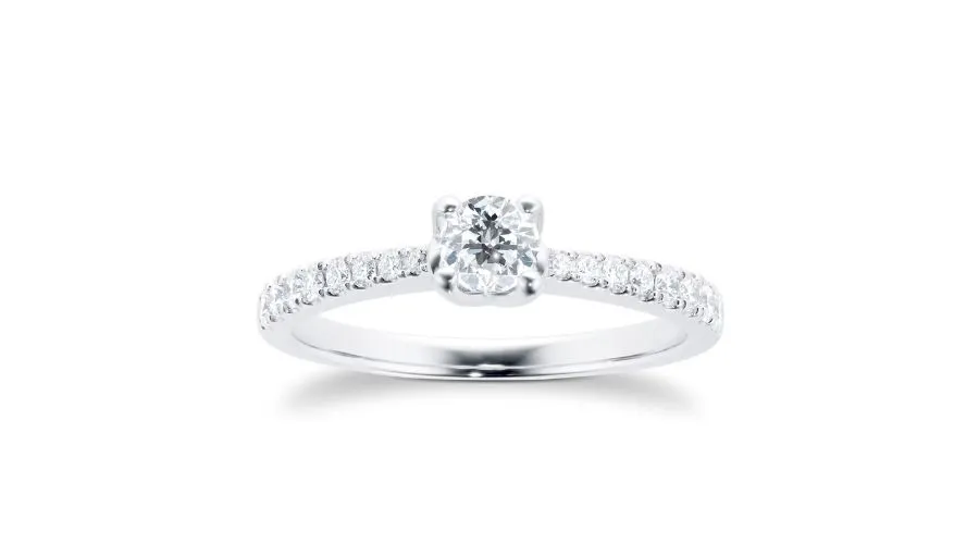 Goldsmiths Platinum 0.80ct Brilliant Cut Diamond Engagement Ring