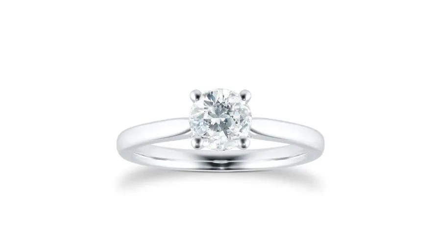 Goldsmiths Platinum 0.80ct Brilliant Cut Diamond Engagement Ring